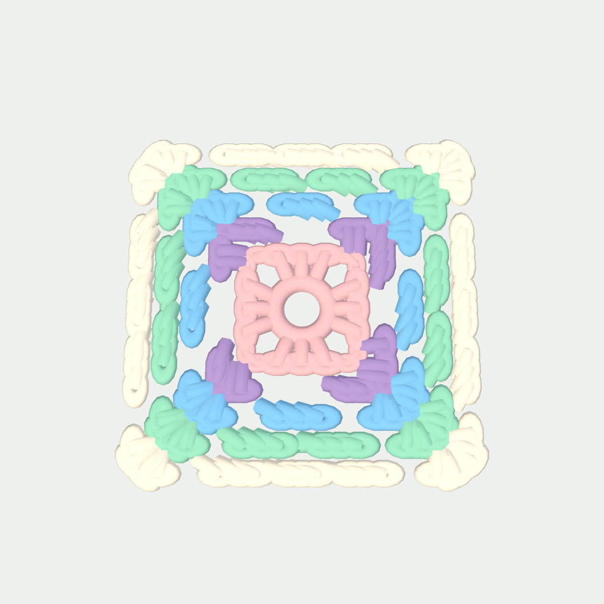 Crochet preview of Pastel Morning Granny