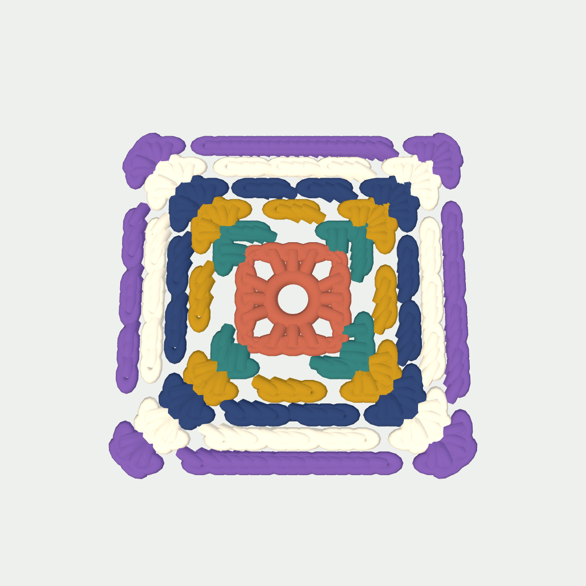 Crochet preview of Patchwork Evening Square