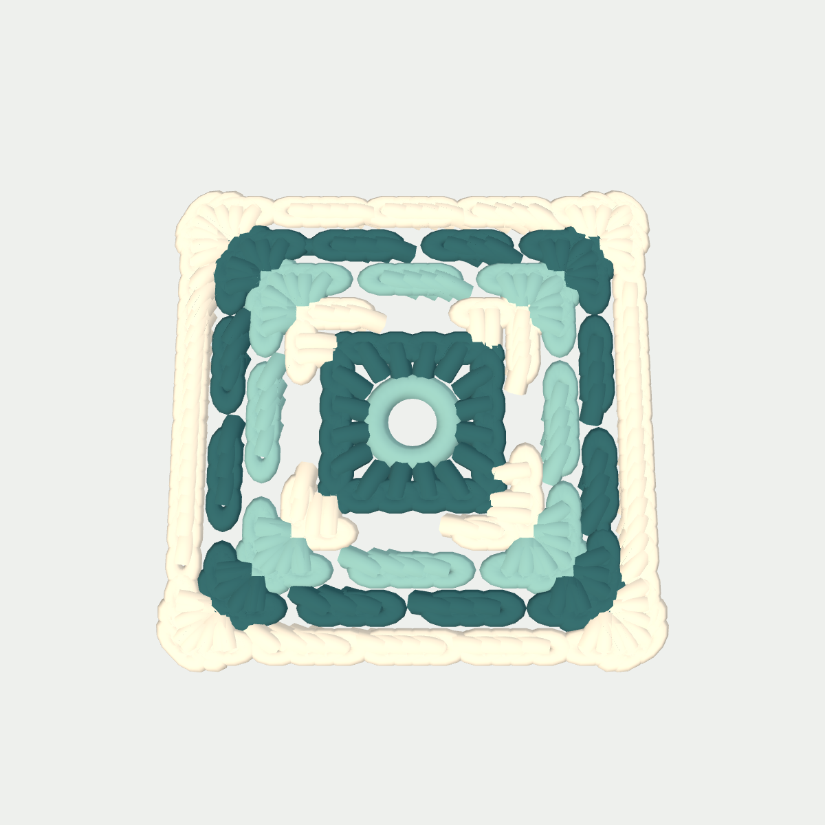 Labrador Linen Earth Evening Fern Square · The Granny Square Lab