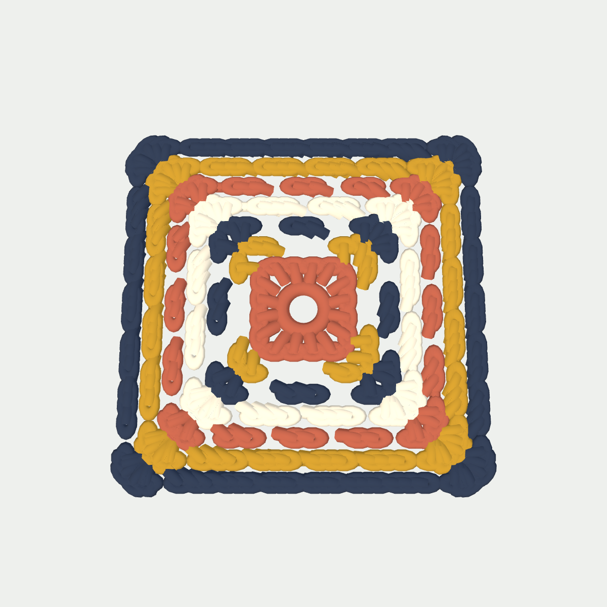 Crochet preview of Warm Sunset Quiet Terrace Square