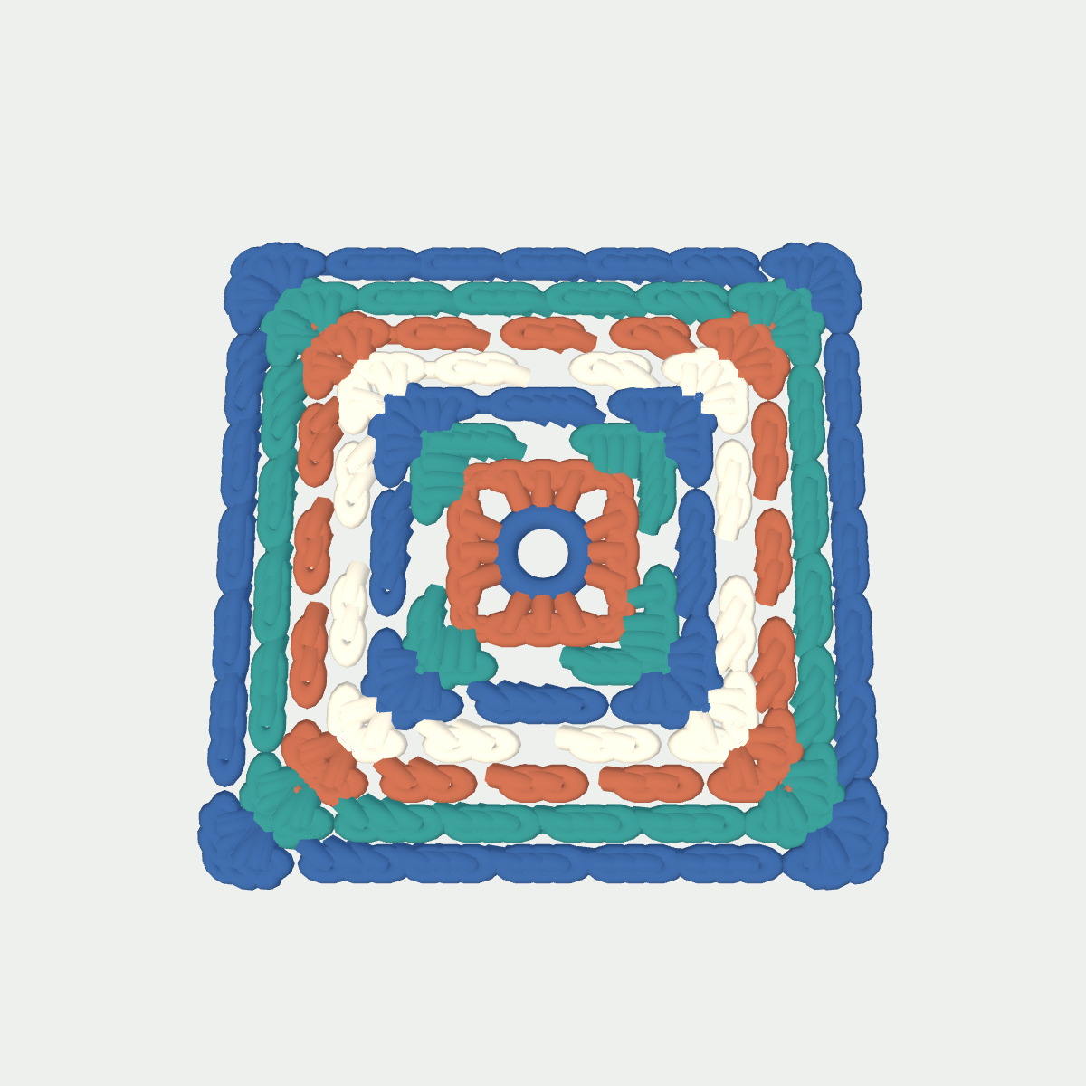 Crochet preview of Mediterranean Quiet Mosaic Square