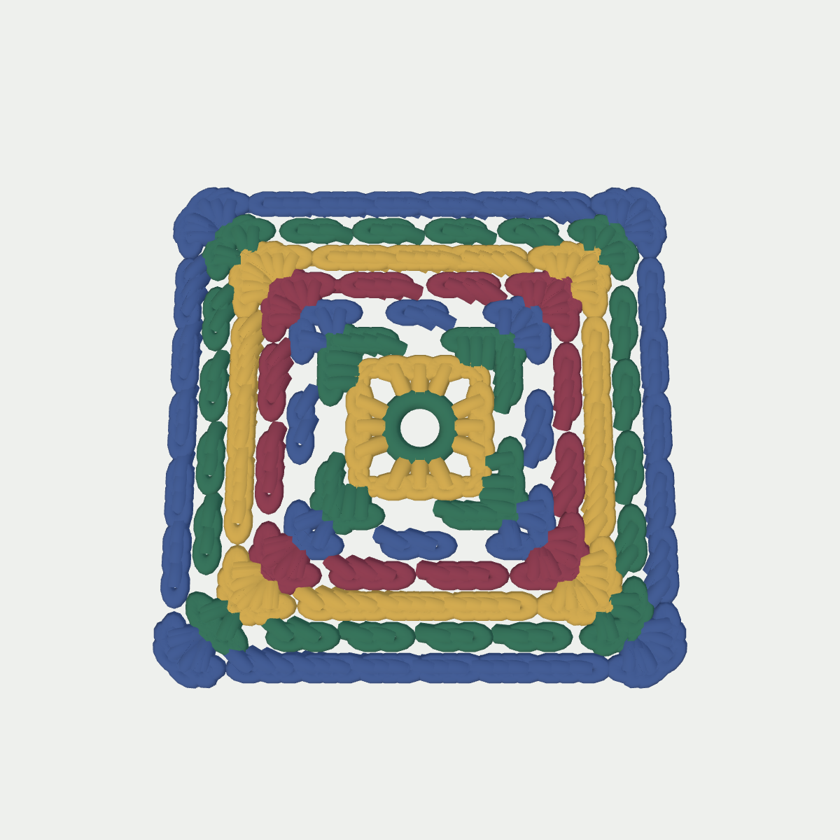 Crochet preview of Dark Jewel Woven Window Motif